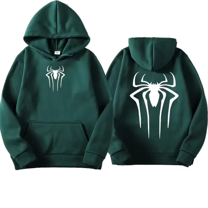 Sweat à capuche imprimé motif araignée pour homme – Pull décontracté tendance