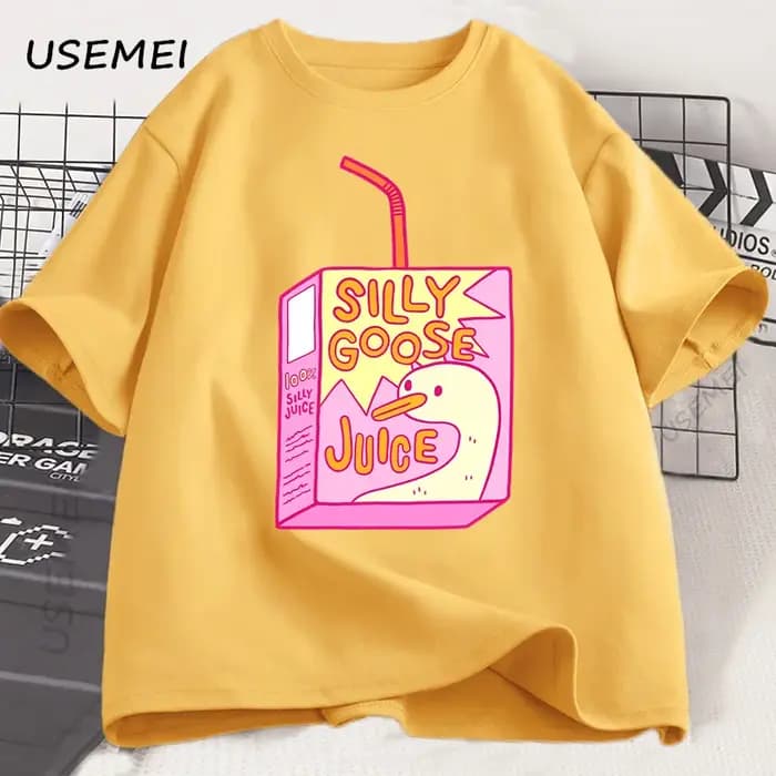 Silly Goose Juice T-Shirt classique hommes femmes t-shirts de haute qualité coton vêtements à manches courtes col rond