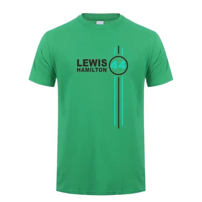 T-shirt manches courtes homme, estival et en coton, Lewis Hamilton 44, 71857
