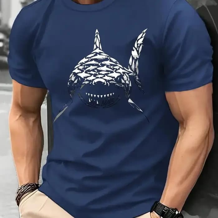 T-shirt graphique blanc pour hommes