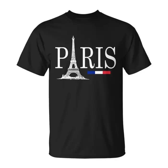 Paris Tour Eiffel motif T-shirt hommes 3d imprimé France t-shirts hauts femmes été décontracté à manches courtes