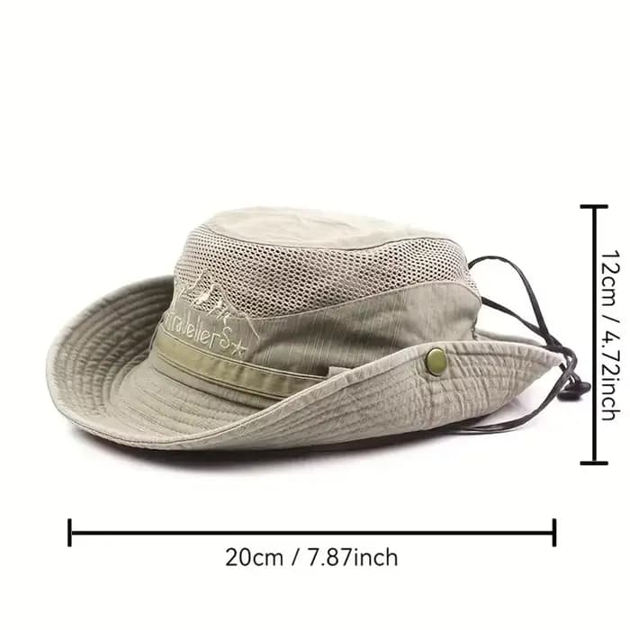 Chapeau de pêcheur en coton 100% respirant en maille rétro pour hommes