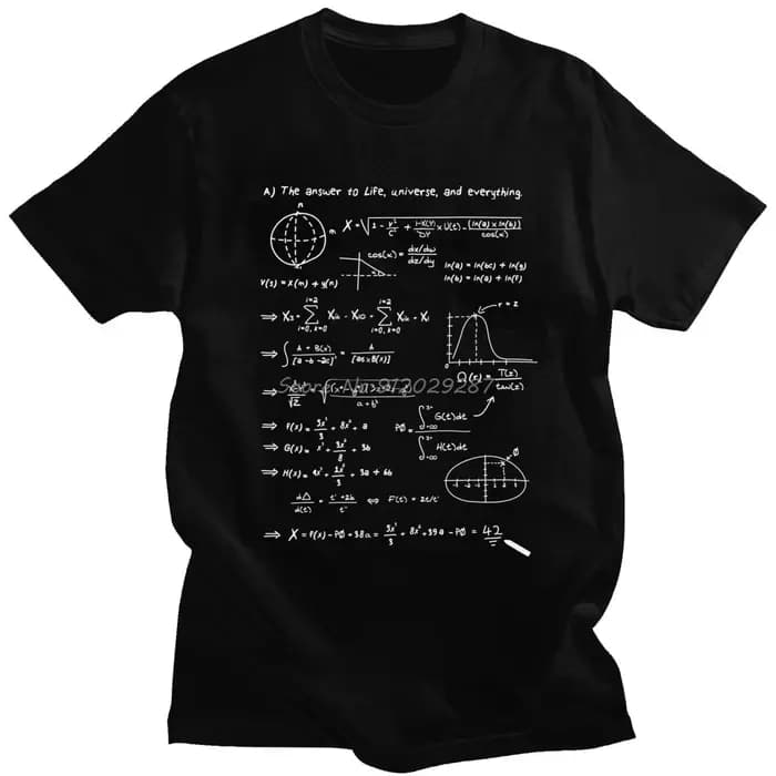 T-shirt mathématique drôle signifiant de vie chemise hommes coton à manches courtes Humor T-shirt ma