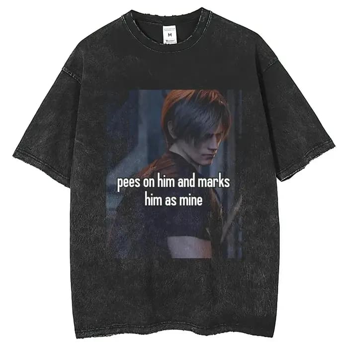 T-shirt à manches courtes en coton lavé vintage pour hommes