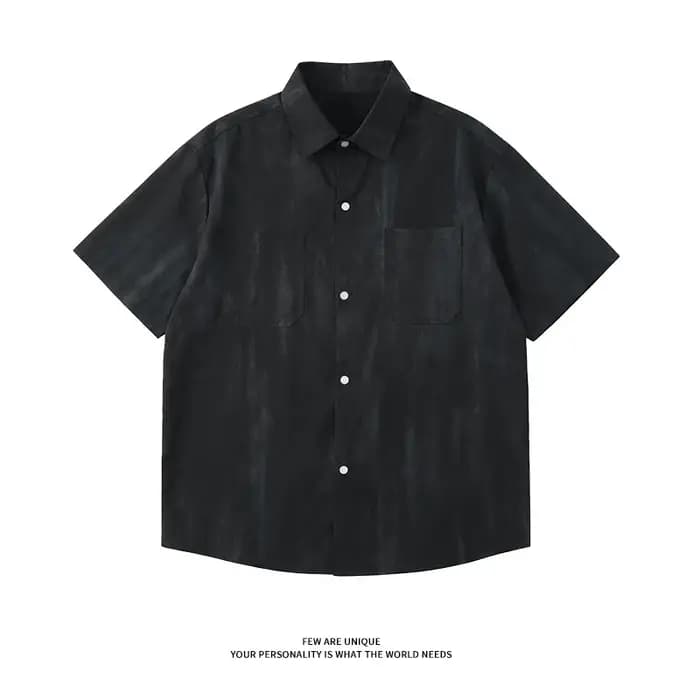 Chemise décontractée tie-dye à manches courtes pour homme