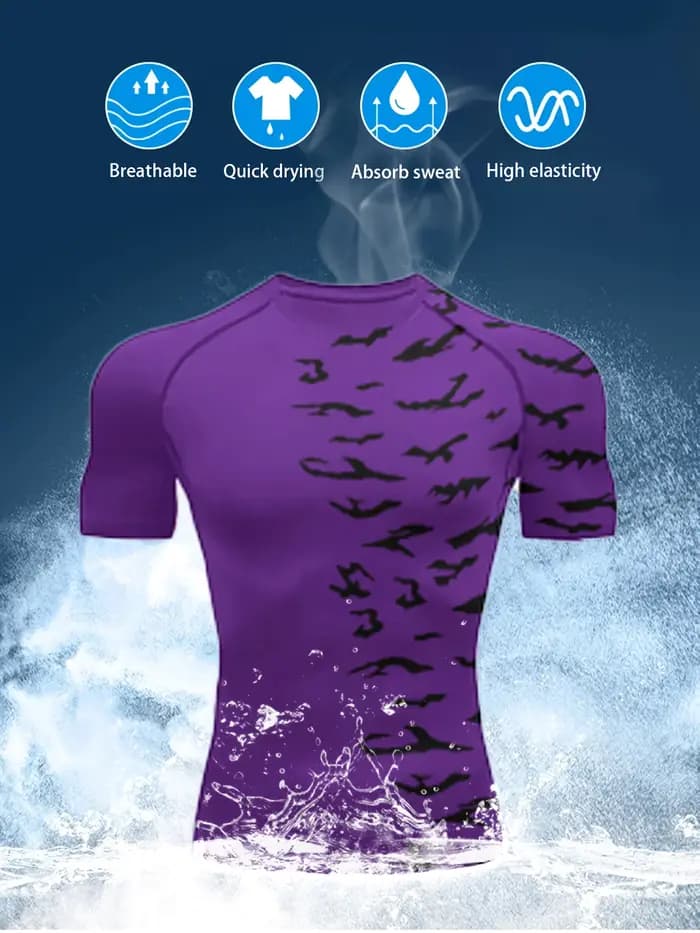 T-shirt imprimé en 3D camouflage pour hommes