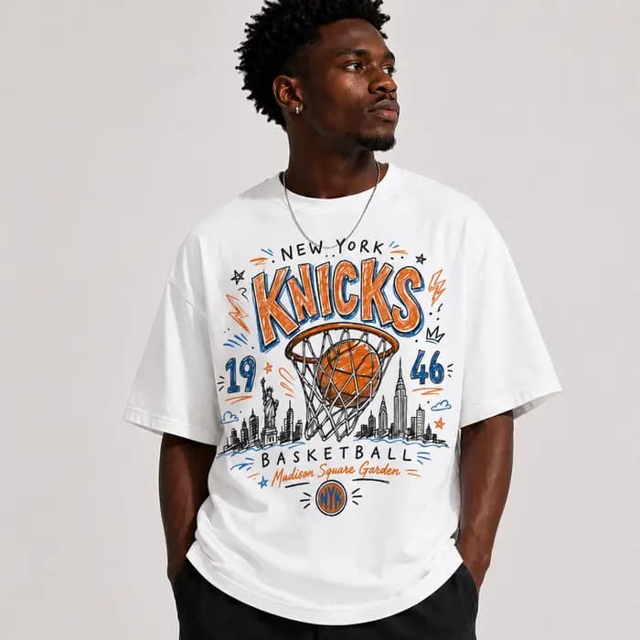 T-shirt créatif NYK Knick 1946, nouveau modèle 2026, 100% coton, unisexe, t-shirt de mode, t-shirt d