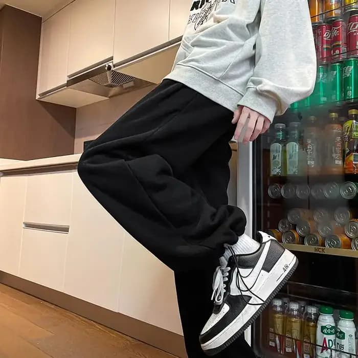 Pantalon de jogging en polaire pour homme hiver 2026, pantalon de survêtement doublé en sherpa épais
