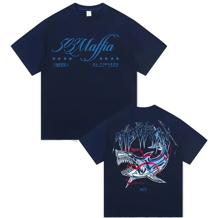 Rappeur RVFV EL TIBVRON Tour 2025 Merch T-Shirt hommes femmes rétro haute qualité mode T-shirts Hip Hop surdimensionné