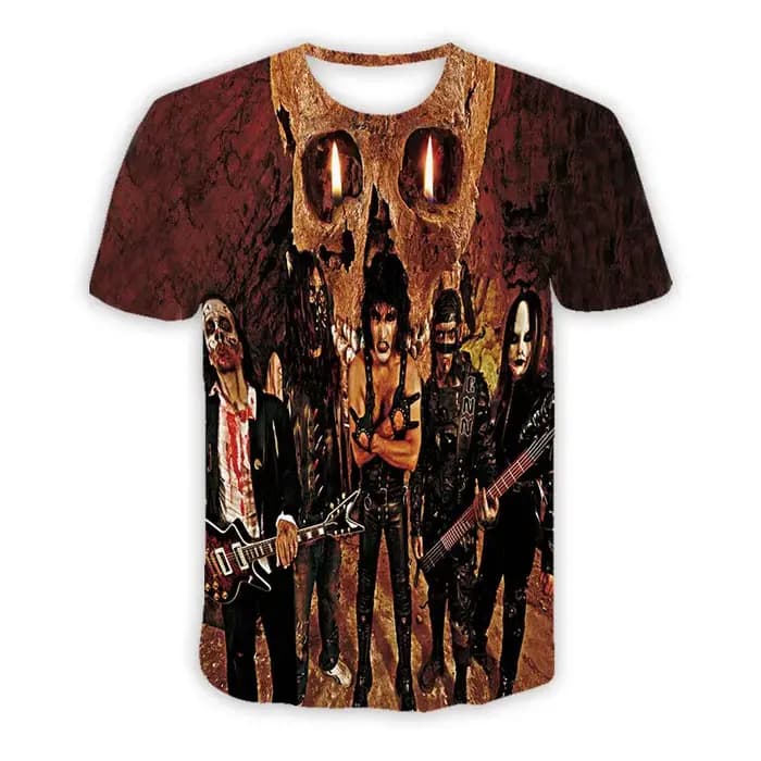 CAVVING T-shirts décontractés imprimés en 3D DEATH SS