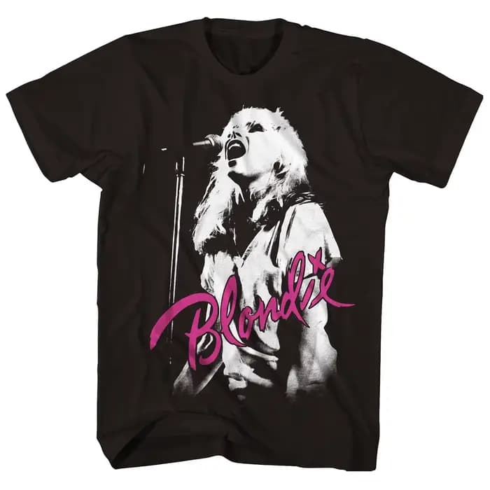 T-shirt punk rock du groupe Blondie, t-shirt rétro et ample pour le groupe féminin des années 1960