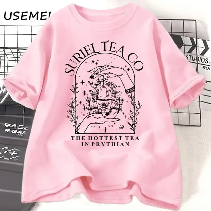 Suriel Tea Co-T-shirt à manches courtes en coton pour hommes et femmes, une cour de fleurs et des ordures, t-shirt livresque, cadeaux pour lecteurs, vêtements