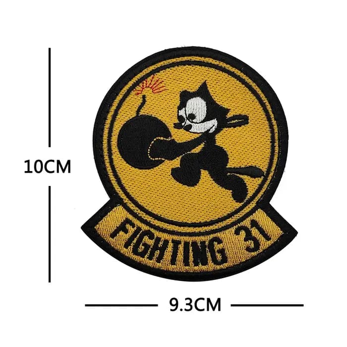 Vfa 25 Strike Fighter Squadron Poing de la flotte patchs VF-31fighting 31 armée militaire brodé Biker Applique