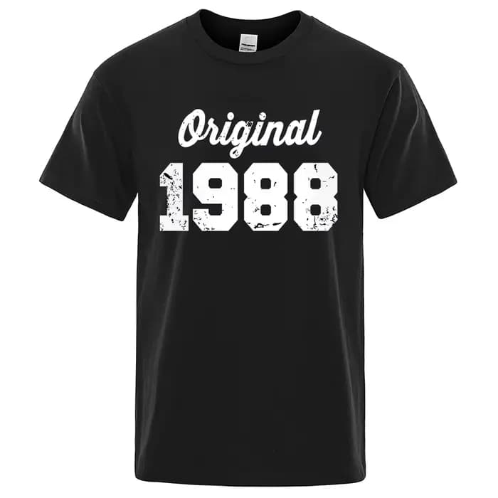 T-shirt à col rond en coton imprimé lettre blanche pour hommes