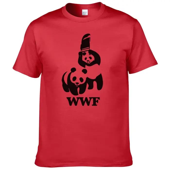 Panda comédie à manches courtes Cool Camiseta T-shirt hommes