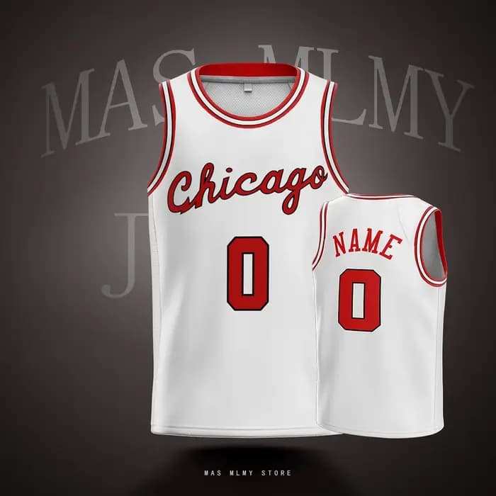 Maillots de basket-ball personnalisés de l'équipe de Chicago pour enfants et adultes