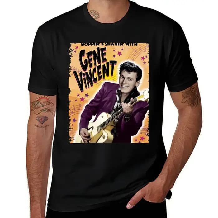 T-shirt Gene Vincent, décontracté, tendance, streetwear