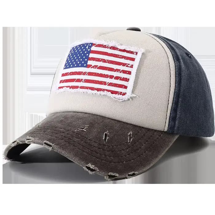 Casquette de Baseball brodée drapeau américain
