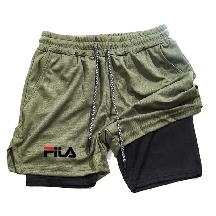 Pantalon de jogging décontracté double couche pour homme, pantalon de sport tendance printemps-été p