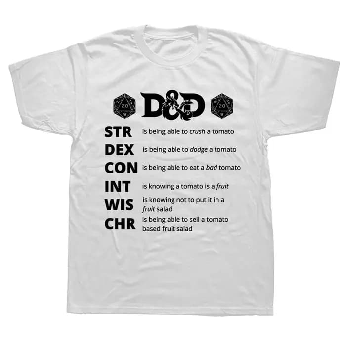 Drôle Hip Hop DND jeu Streetwear donjon Dragon T-Shirt hauts t-shirts Dnd