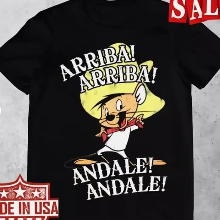 VENTE nouveau Speedy Gonzales Rare noir S 5XL t-shirt toutes tailles
