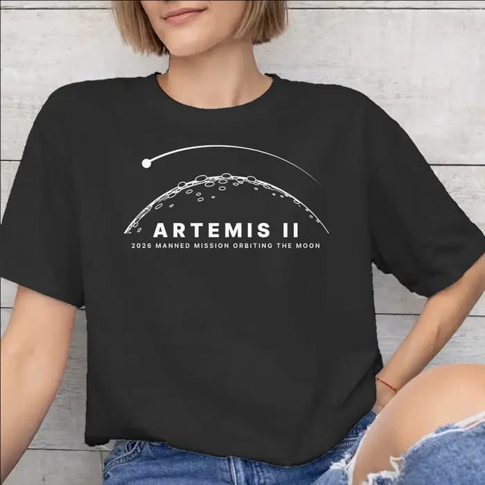 T-shirt Artemis II Mission To The Moon 2026 Artemis 2 pour hommes et femmes, t-shirts à la mode d'ét