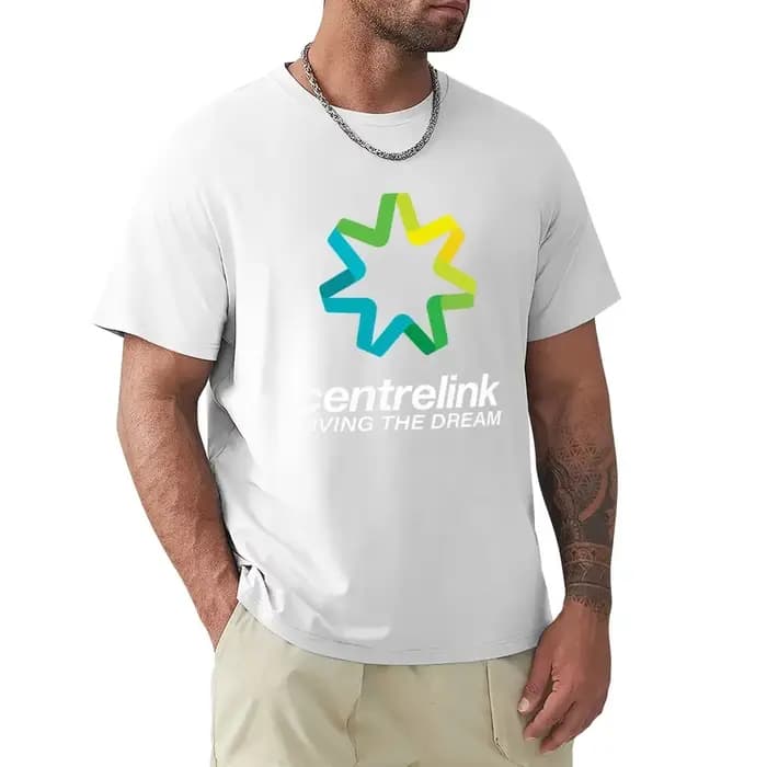 Centrelink T-Shirt vintage t-shirt pour garçons t-shirts graphiques pour hommes anime
