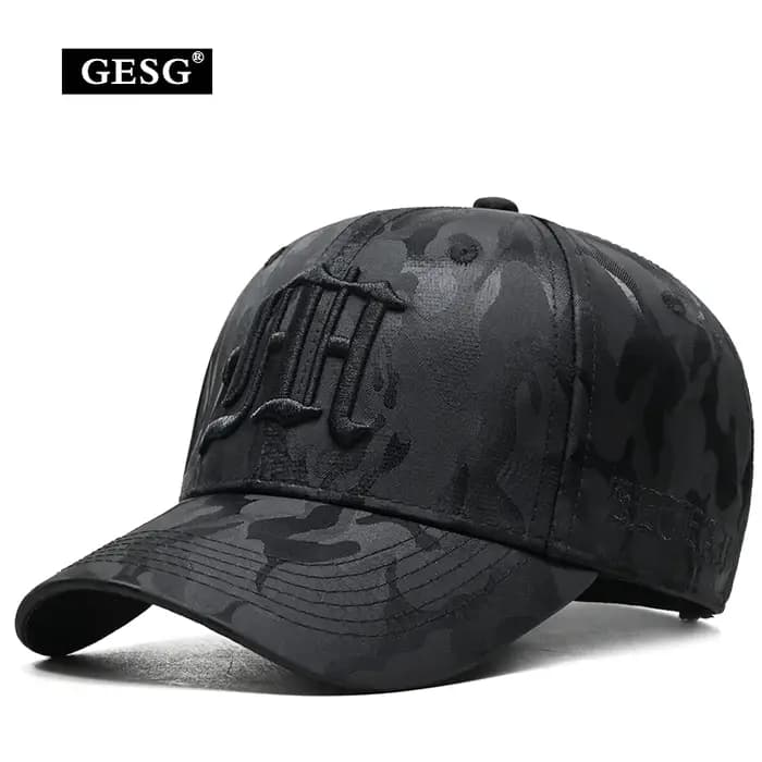 InlnDtor 2025 Casquette de baseball brodée camouflage Casquette tactique rigide à la mode pour homme