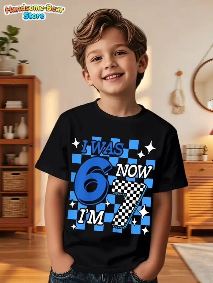 67 Meme T-Shirt pour enfants 6-7 ans cadeaux de fête d'anniversaire été à manches courtes t-shirts c
