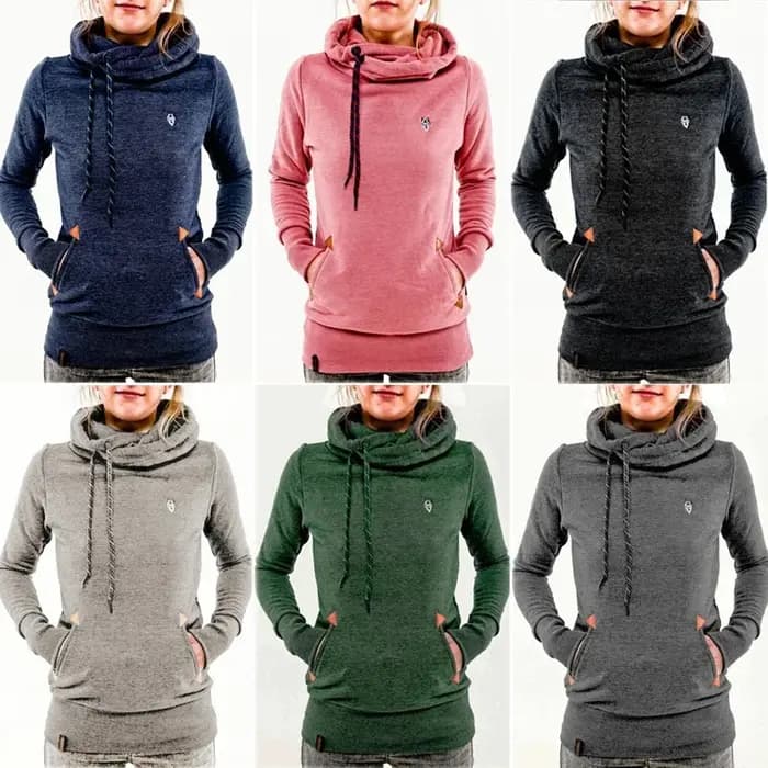 Sweat à capuche brodé à manches longues, poche, tendance de la mode, automne