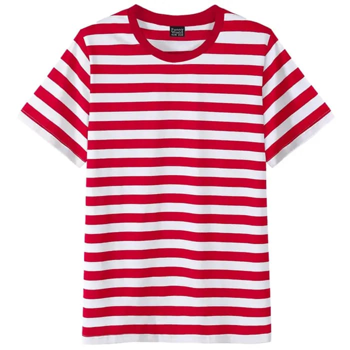 Chemise à rayures noires et blanches pour hommes