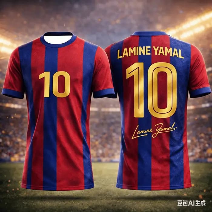 Maillot de l'équipe de Barcelone été 2026 # T-shirt de sport à manches courtes pour enfants, adult