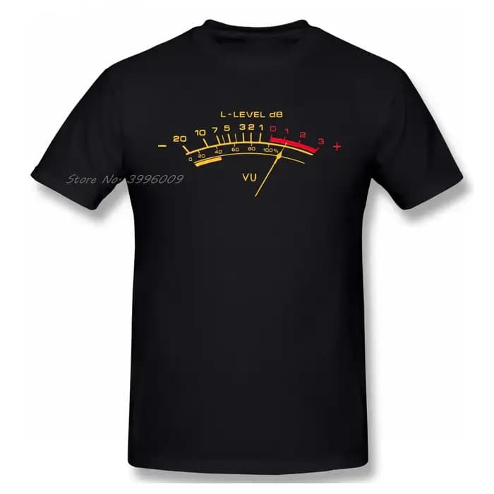 Vu mètre Vintage analogique T-shirt hommes/femmes haute qualité coton été T-shirt à manches courtes