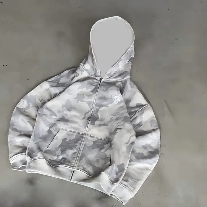 Ensemble deux pièces camouflage gris pour homme