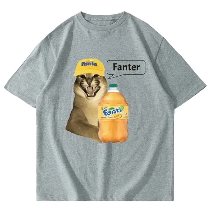 T-shirt décontracté à manches courtes pour femme avec imprimé fantaisie amusant du chat Floppa
