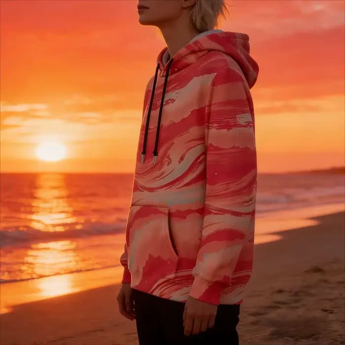 Sweat à capuche unisexe Vintage Sunset Tie-Dye pour hommes