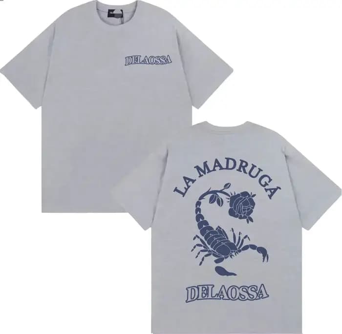 Rappeur Delaossa La Madruga Tour 2026 Merch T-shirts Hommes Femmes Mode Punk Hip Hop T-shirt Haute Qualité 100% Coton