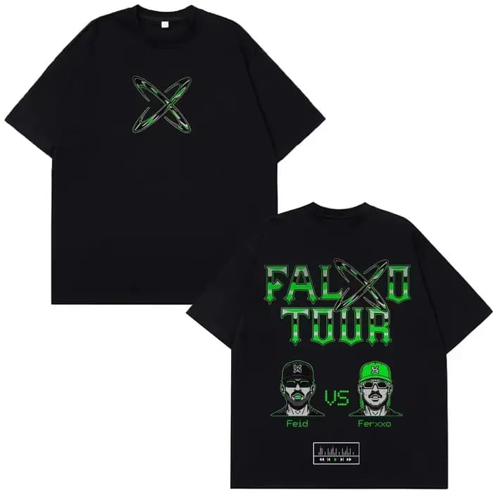 T-shirts imprimés Rapper Feid Ferxxo Tour 2026 pour hommes et femmes, T-shirt Hip-Hop tendance, T-sh