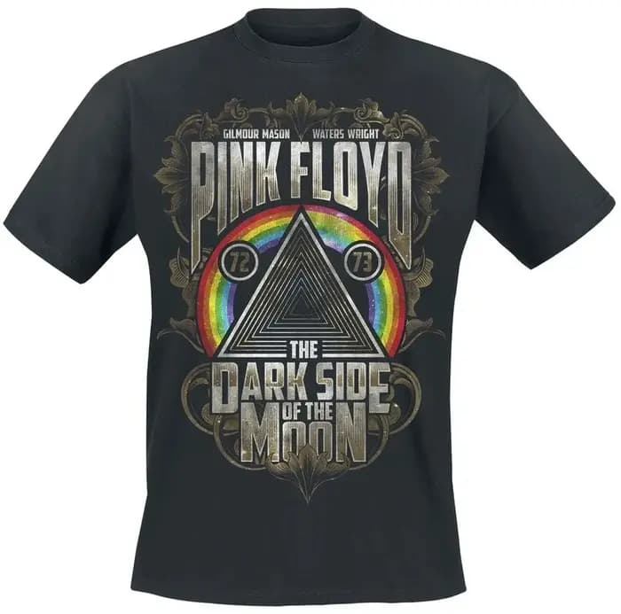 DSOTM 1972 Pink Floyd Band T-Shirt 100% coton