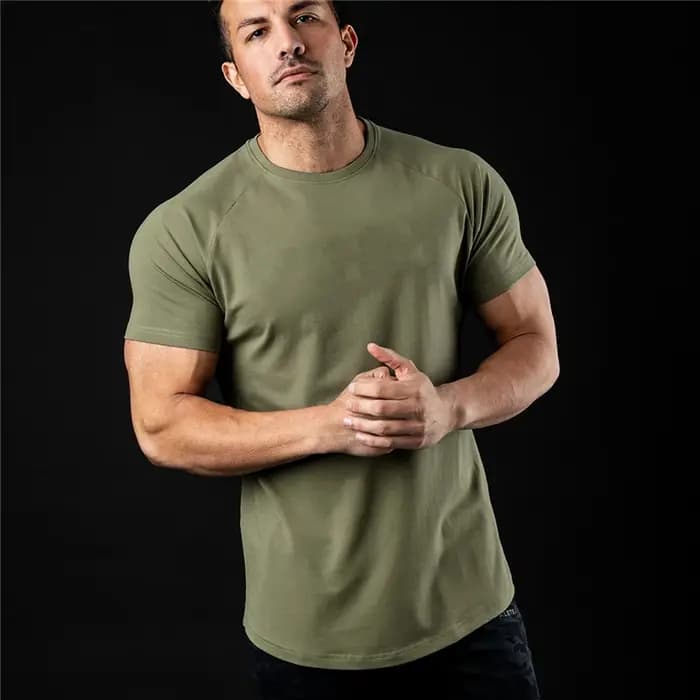 T-shirt manches courtes pour homme, en coton, slim, mode été