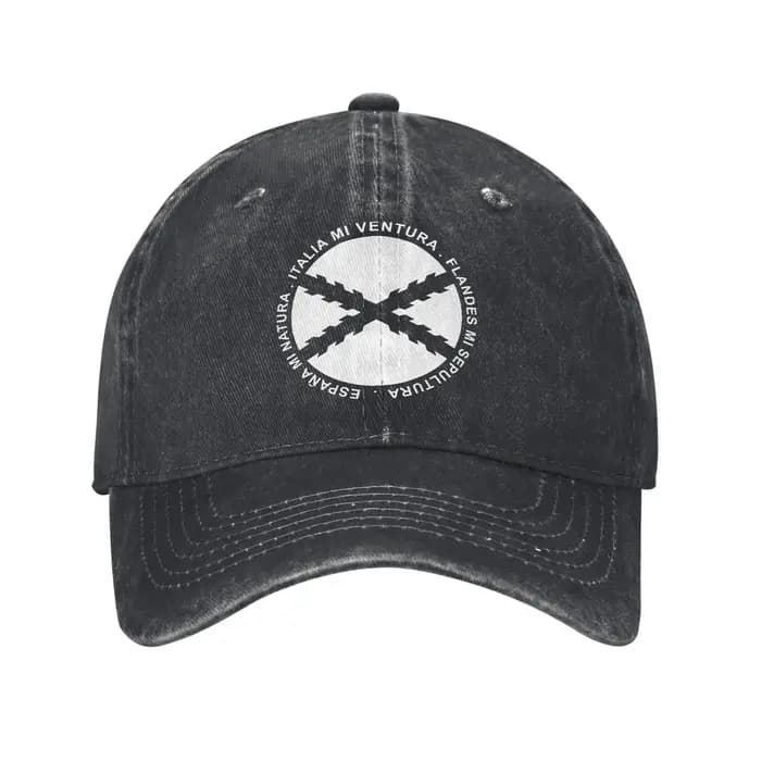 Casquettes de baseball blanches à croix bordeaux