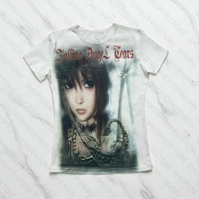 Vêtements pour femmes T-shirts Vintage Streetwear Harajuku dessin animé imprimé graphique T dessus d