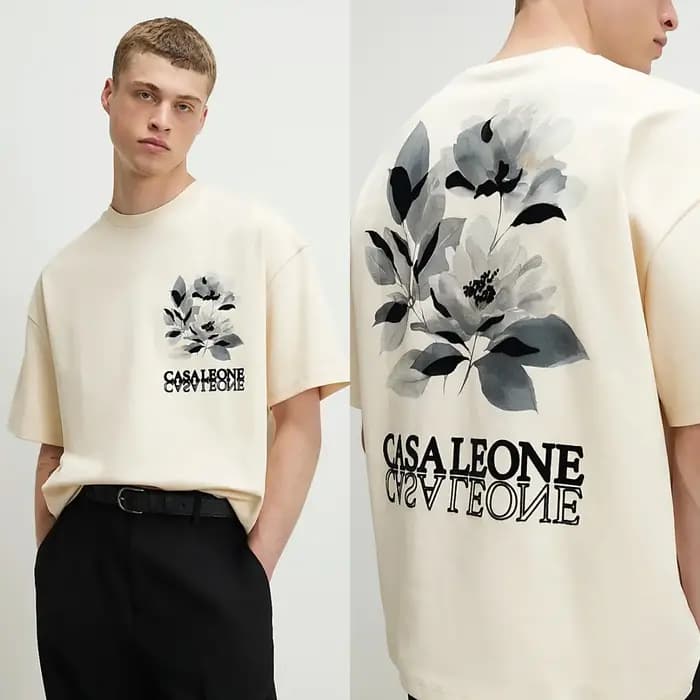 T-shirt en coton blanc surdimensionné St Tropez
