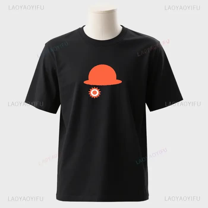 Horloge Orange Style unisexe haute qualité coton graphique t-shirts femme homme Vintage film T-shirt mode décontracté à manches courtes