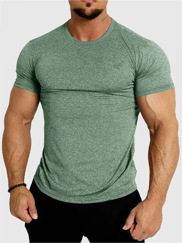 2025 nouveau T-shirt de sport serré séchage rapide fitness vêtements de sport à manches courtes haut