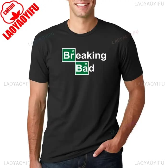 Breaking Bad Heisenberg Walter T-Shirt blanc décontracté mode ample Streetwear Hip Hop coton T-Shirt