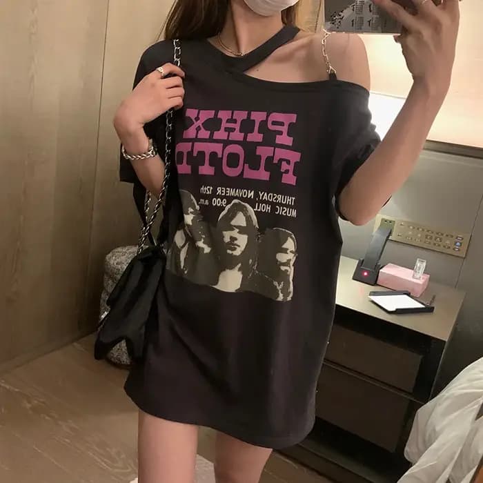 Harajuku Vintage en détresse lavé déchiré gilet T-shirt femmes été ample imprimé haut sans manches tendance Y2k