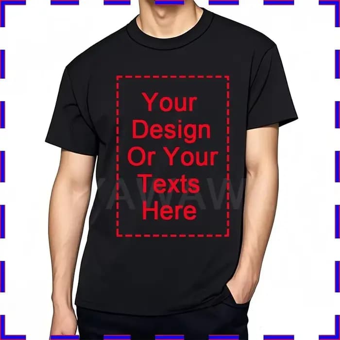 T-shirt personnalisé ajoutez votre Photo de conception, motif, Logo T-shirt pour hommes des deux côt