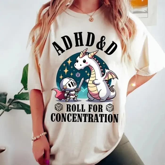 T-shirt décontracté pour homme avec impression graphique Rogue Adhd&D Roll RPG DnD Class