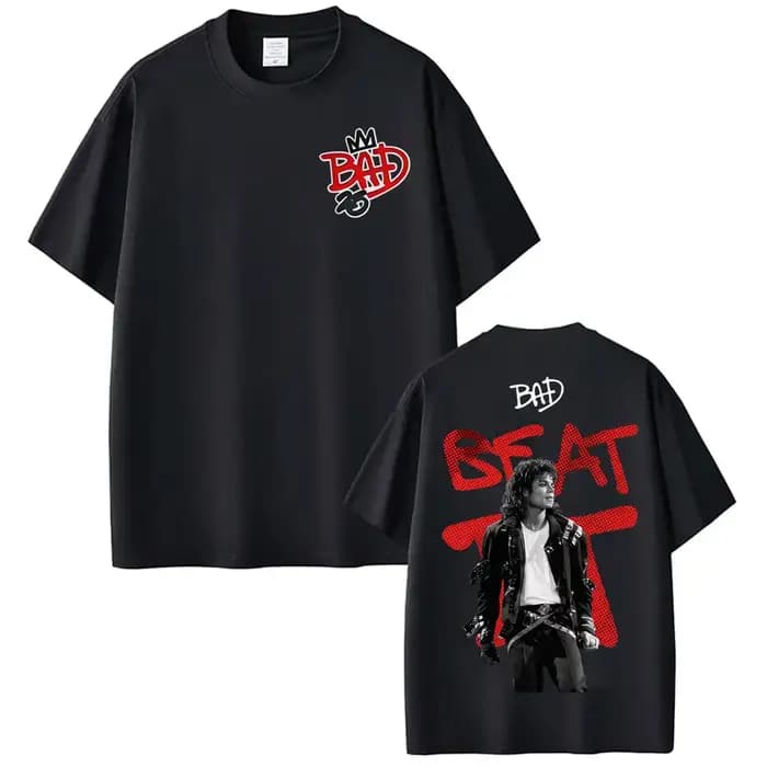 T-shirts Michael Jackson The King of Pop Bad Era Tour pour hommes et femmes